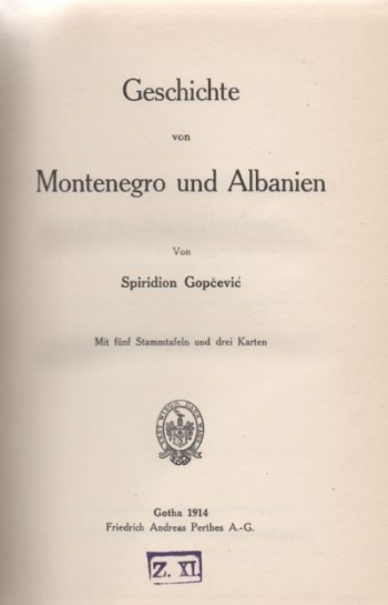 Geschichte von Montenegro und Albanien